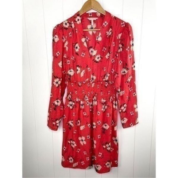 Rebecca‎ Taylor Silk Blend Daniella Mini Dress in Punch 8 - Picture 4 of 9